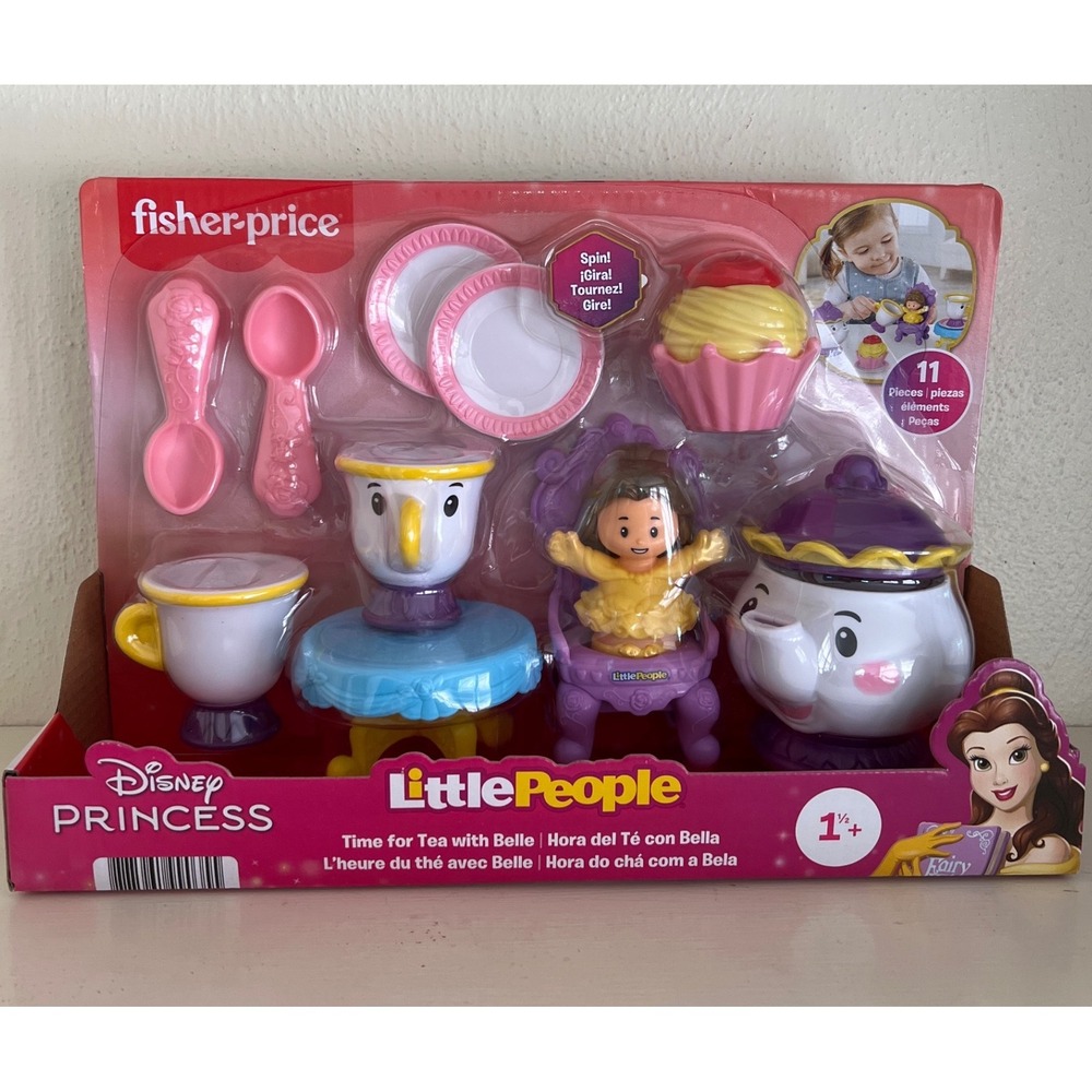 Fisher-Price Little People Disney Princess Time for Tea with Belle 11pc Playset
